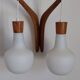 double teak wall lamp and Scandinavian suspended opalines