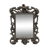 Anthracite baroque mirror 45 x 33 cm