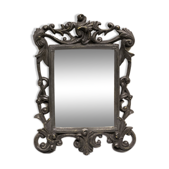 Anthracite baroque mirror 45 x 33 cm