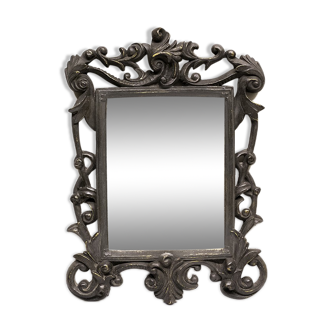 Miroir baroque anthracite 45 x 33 cm