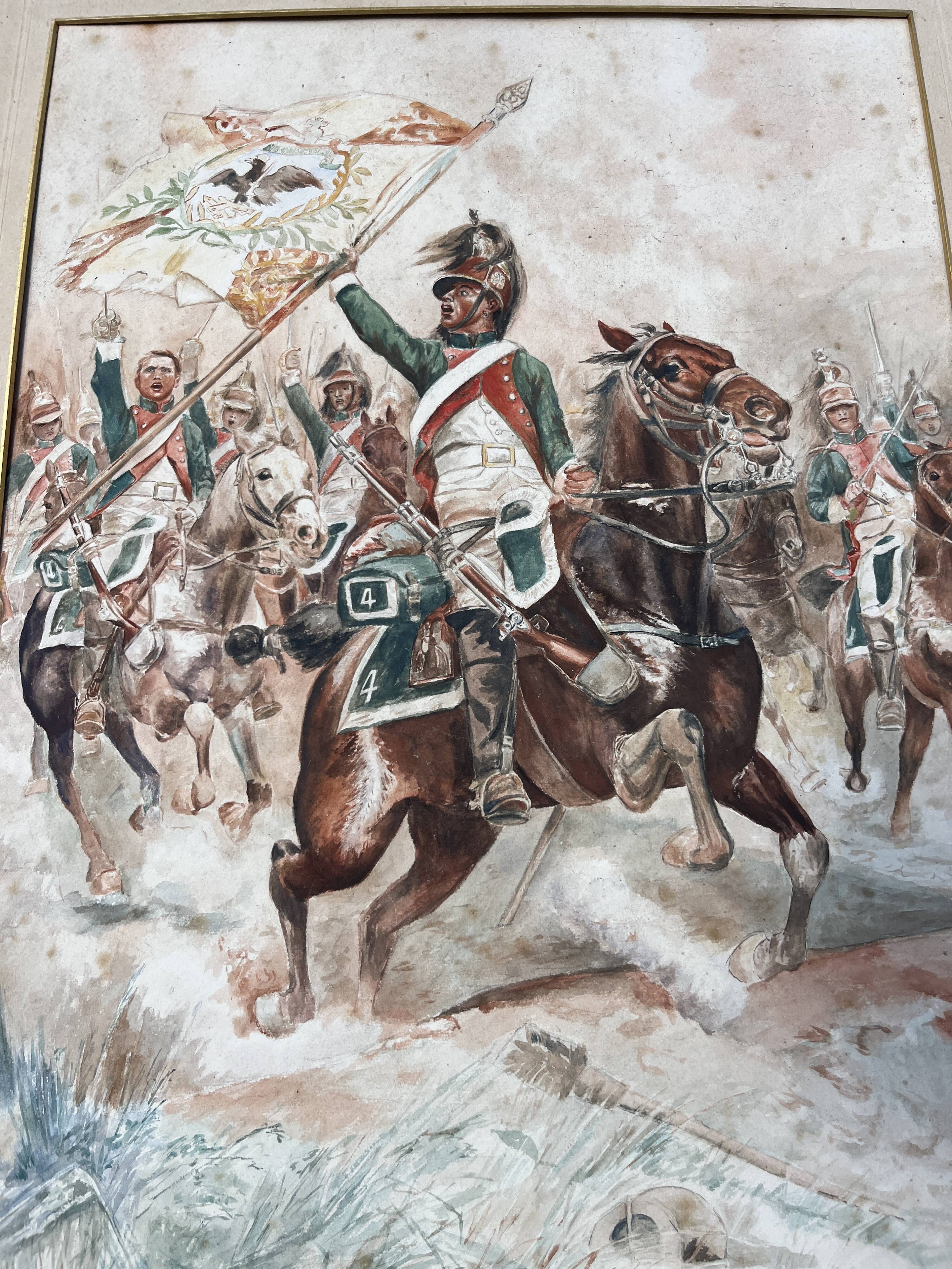 Ancient Military Tableau - Capture of a Prussian Flag After Édouard Detail