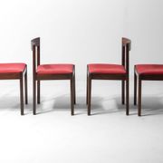 Set of 4 Dino Cavalli dining chairs in rosewood