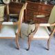 Paire de fauteuils en noyer style Empire retour d'Égypte