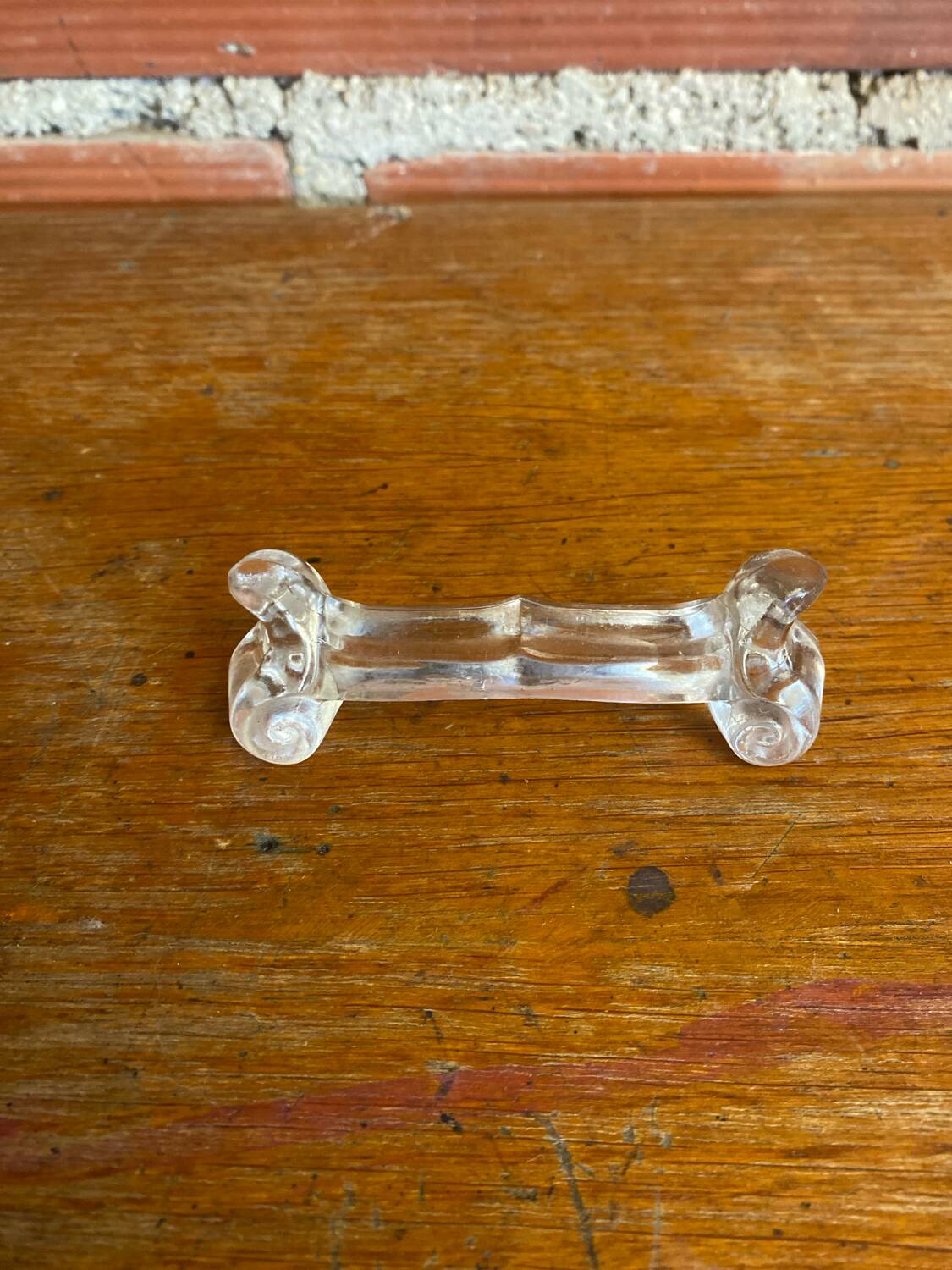 Series 5 antique knife rests portieux molded glass vintage tableware