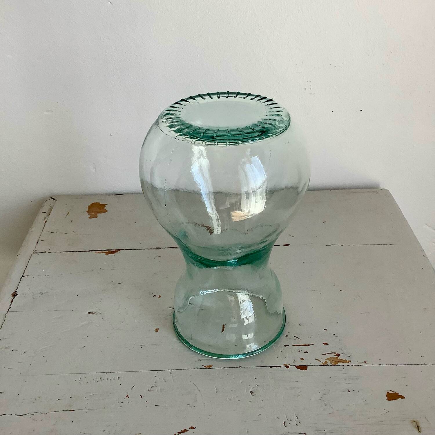 Glass vase for bulb, hyacinth