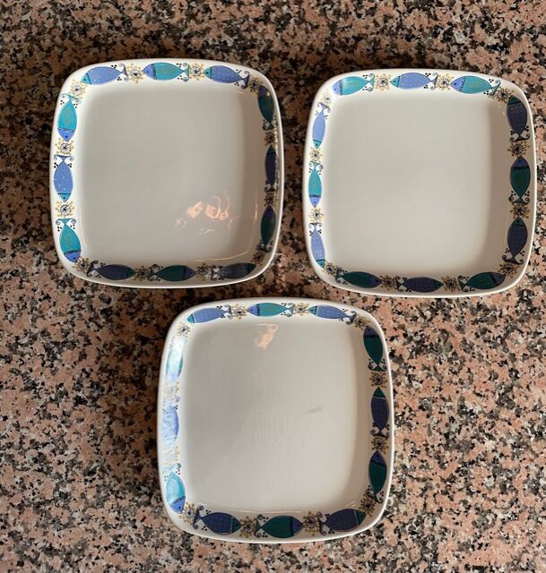 Trio d'assiettes Turi-Design vintage 1970