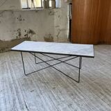 50s coffee table in metal and marble