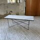 50s coffee table in metal and marble