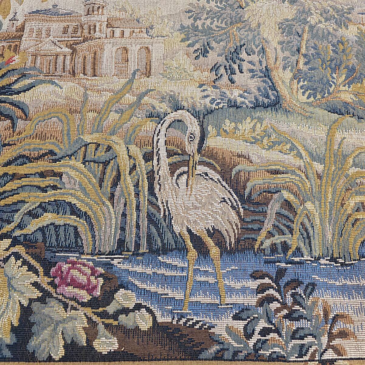 Tenture murale vintage de style Aubusson par Jules Pansu, années 1970/80