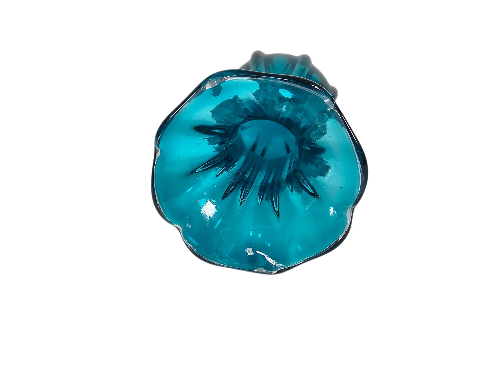 Murano - vase - aqua blue - Italy - 3rd quarter of the 20th century