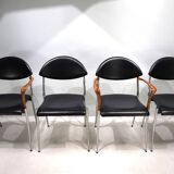 Set of four Coro dining chairs by Luigi Origlia, 1980
