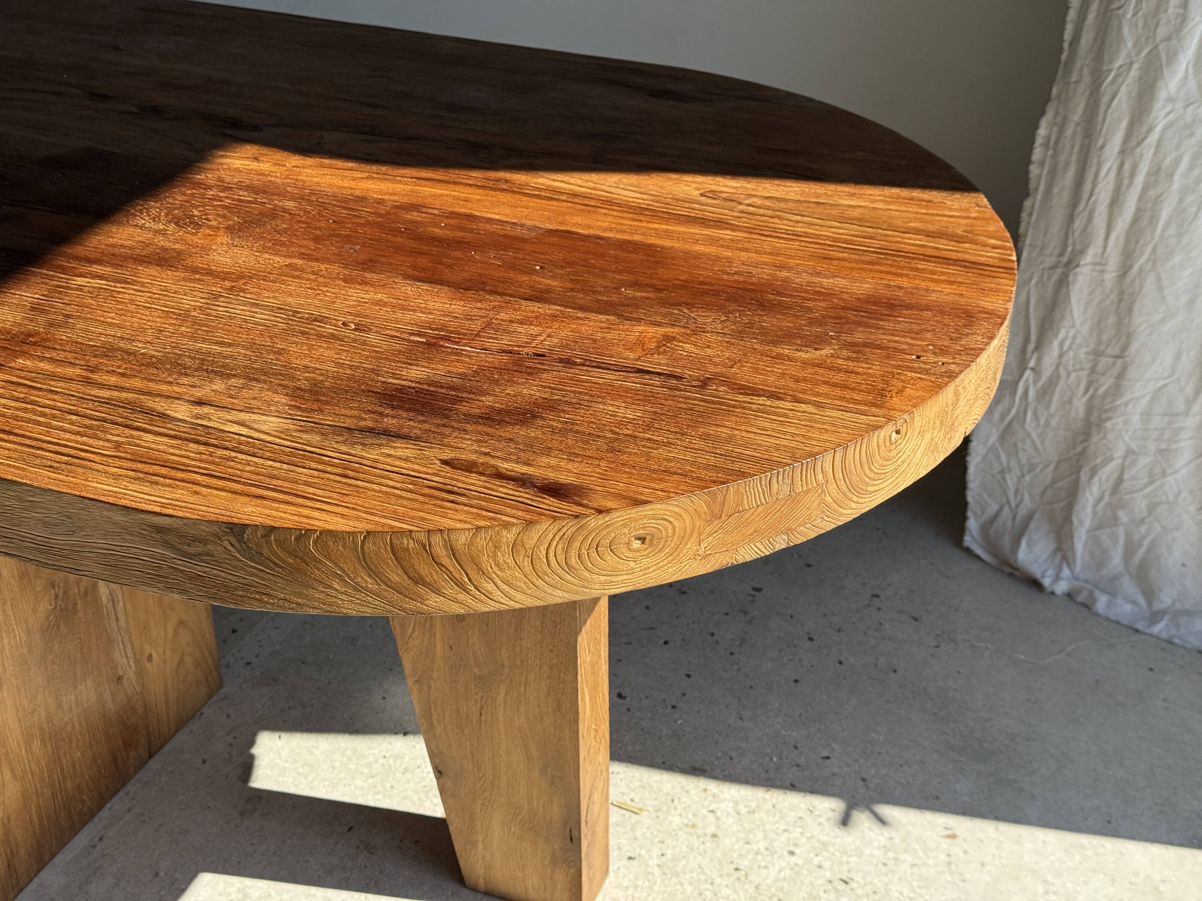 Immense solid teak table 2.10m x 1m