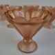Set of 6 Art Deco Pink Rosaline Glass Dessert Bowls, Czechoslovakia, 1930s