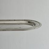 Petit plateau ovale vintage en métal léger brillant