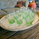 11 verres à eau en verre soufflé vintage