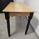 Antique farmhouse table in solid oak with turned legs