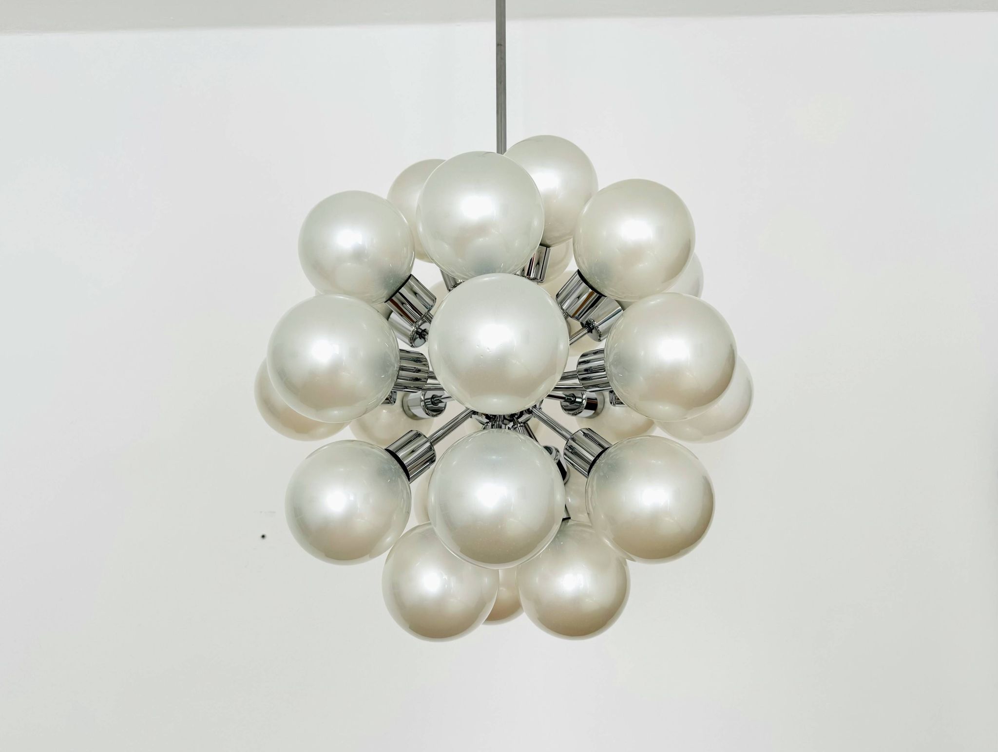 Chromed 1970s Sputnik Chandelier by Motoko Ishii for Staff