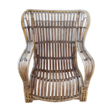 Rattan wicker armchair from the 60s/70s