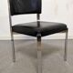 Série de 4 chaises en cuir et acier chromé Roche Bobois des années 70