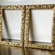 Pair of antique art nouveau gilded wooden  frames