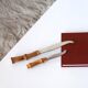 Set of cheese knives with bamboo handle, 60s