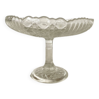 Glass bowl on foot, compote bowl