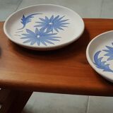 4 vintage ceramic plates Sars Poterie