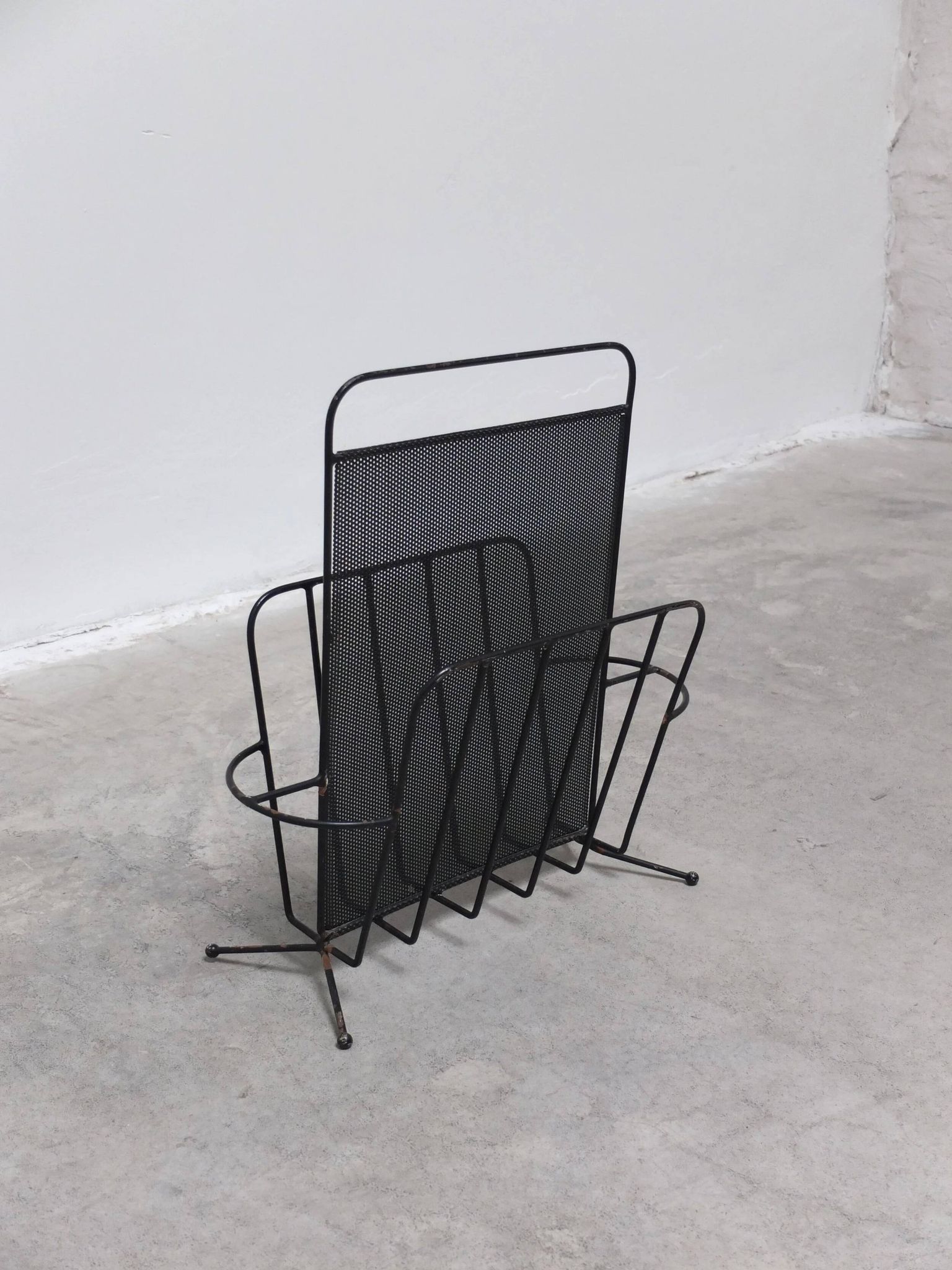 Rare magazine holder by Mathieu Matégot for Artimeta, 1950s