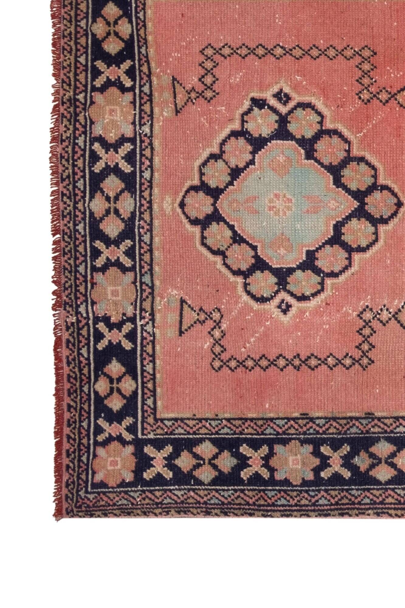 Vintage Turkish hallway rug 139x361 cm