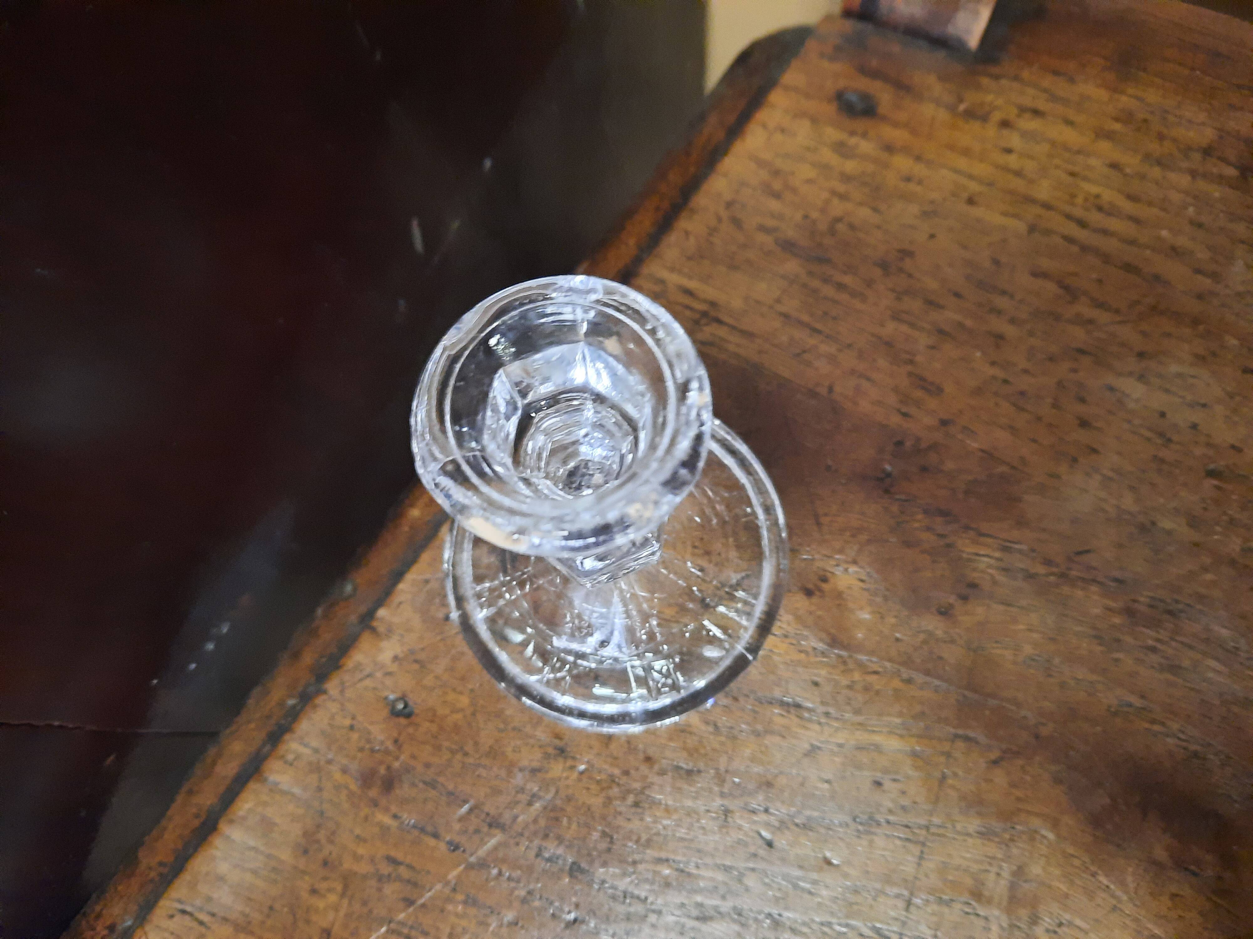 Glass candle holder