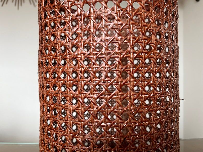 Canning rattan office paper basket 70s