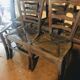Set of 7 mustache bistro chairs