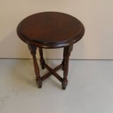 Vintage round oak sidetable