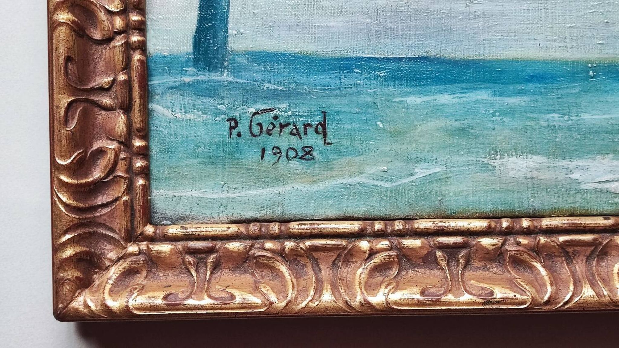 Peinture à l'huile de P. Gérard