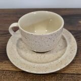 2 cups with saucers in enamelled stoneware