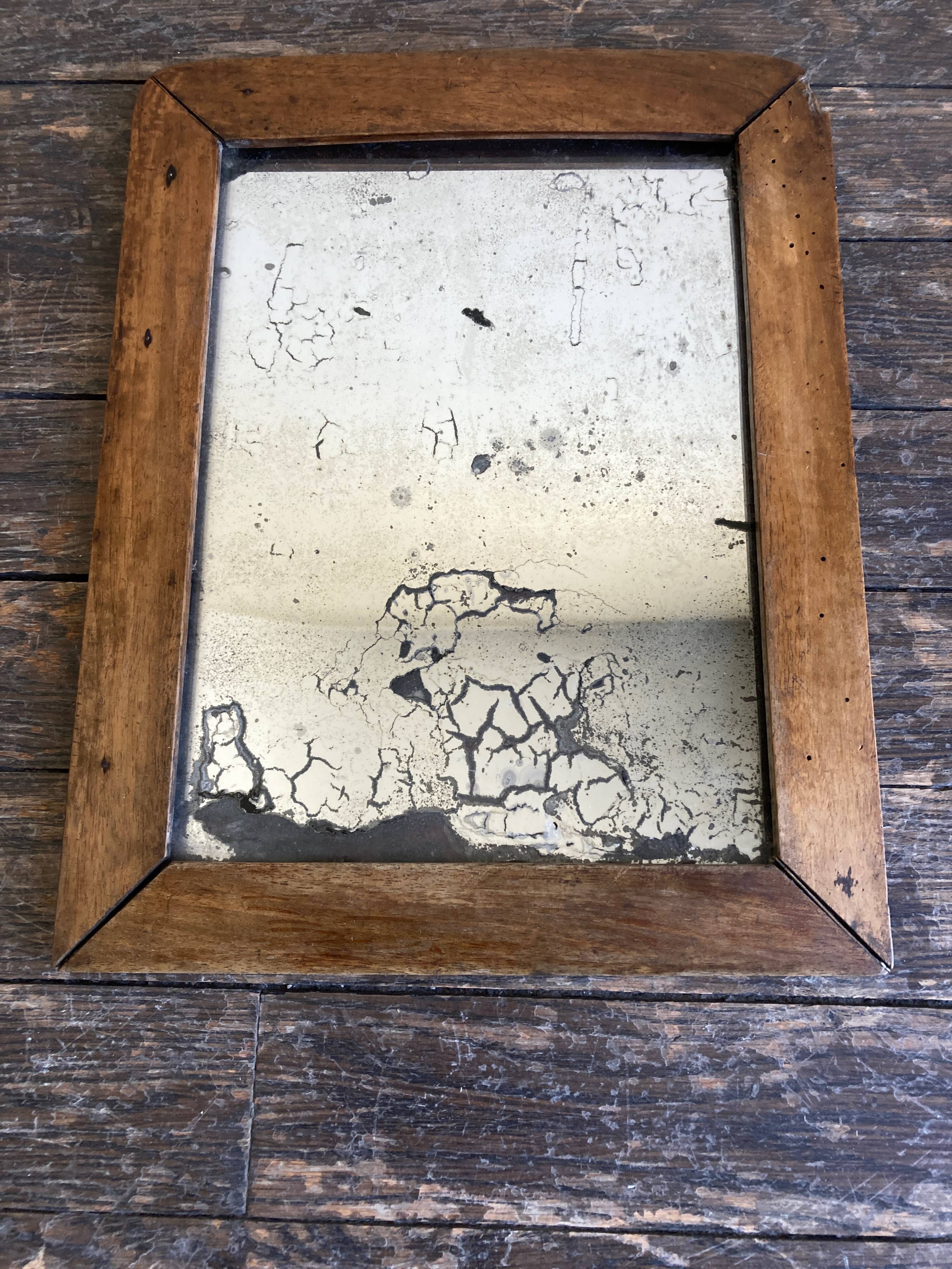 19th mirror with mercury glass 26x33cm