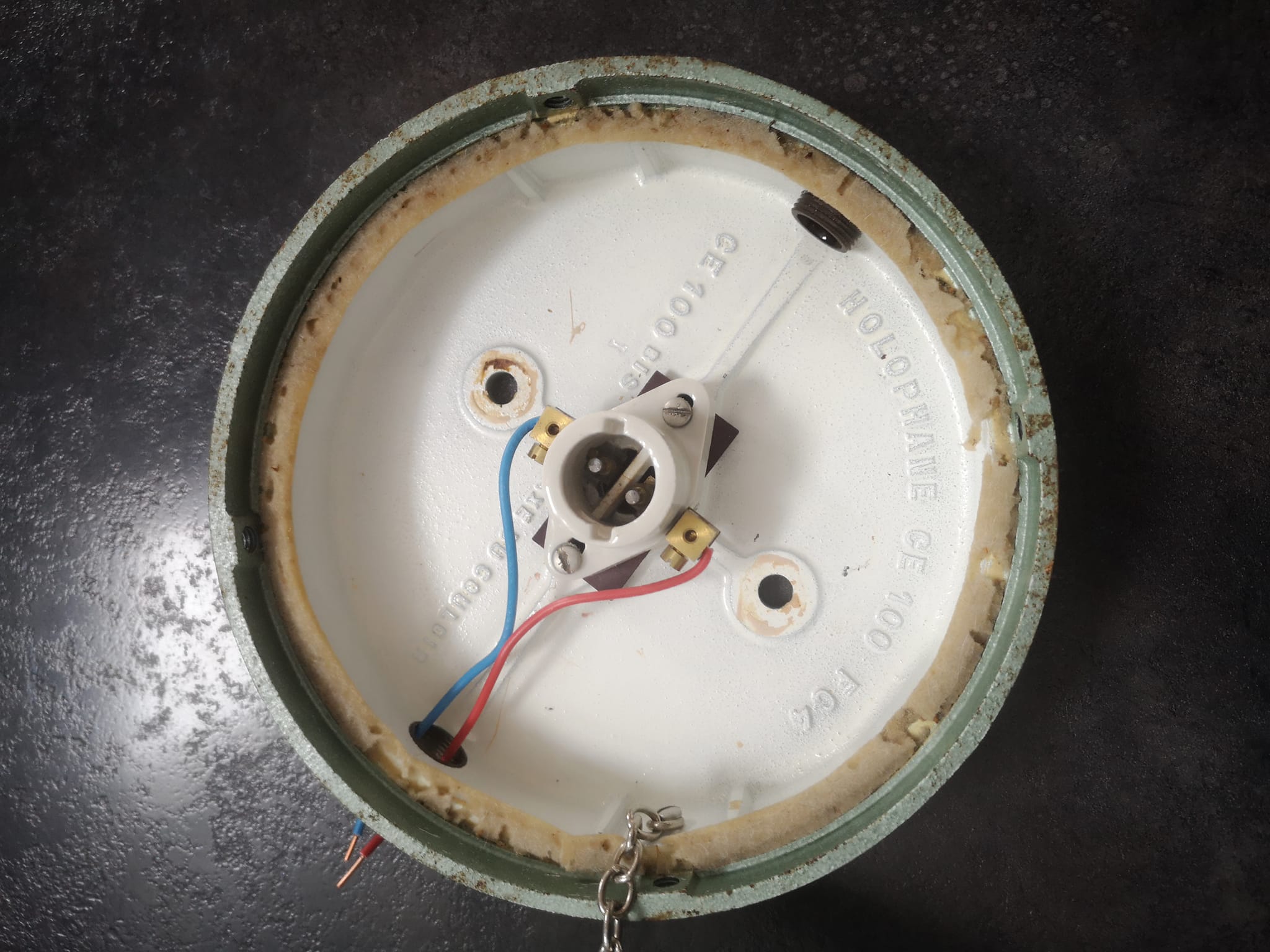 Holophane industrial ceiling lamp 1950