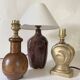 Ceramic lamp, fabric cable, cotton lampshade