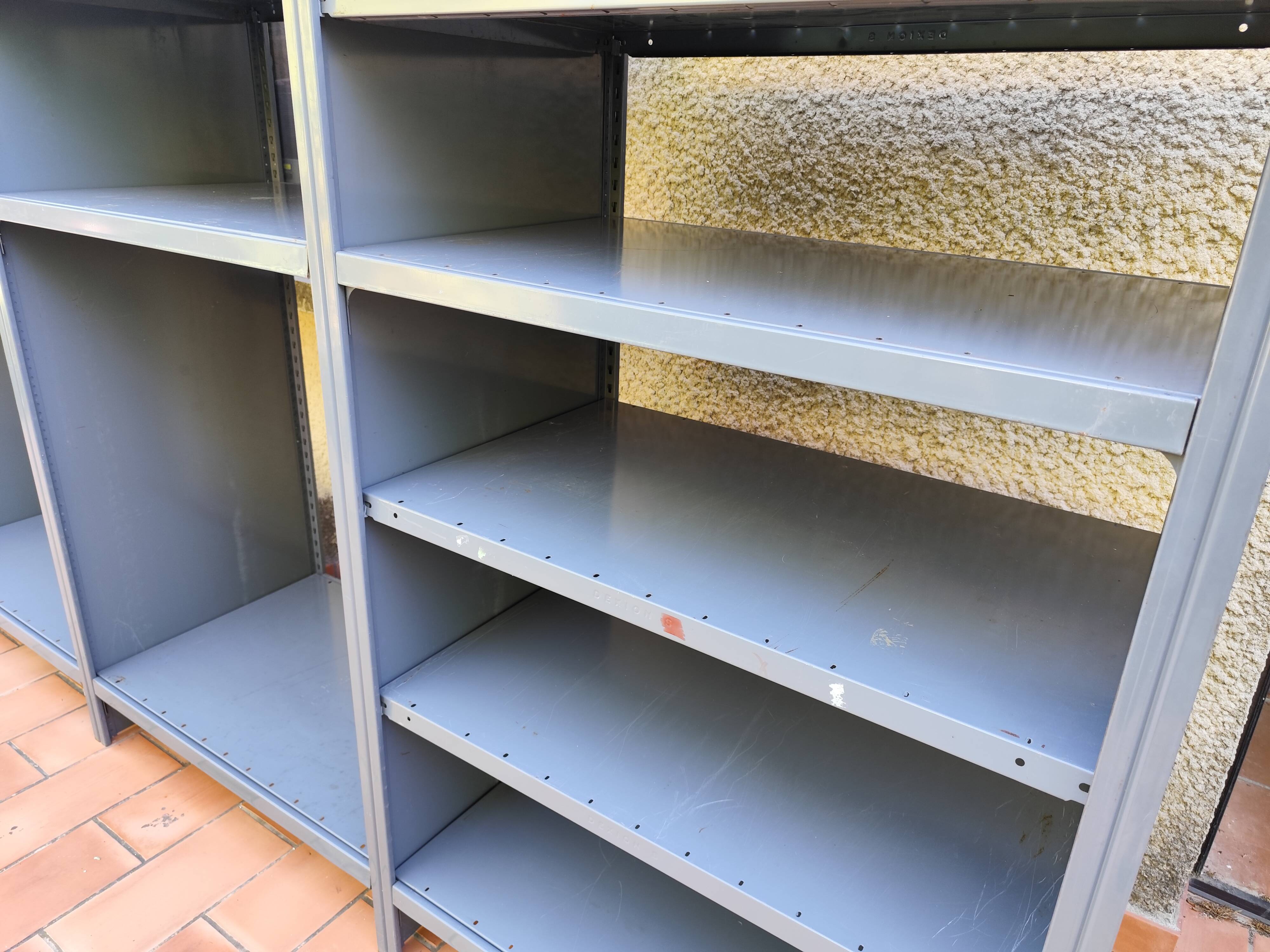 Vintage Dexion modular industrial shelving