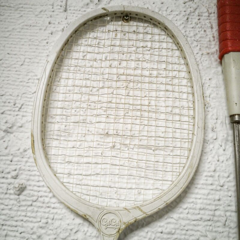 Pair of vintage badminton rackets