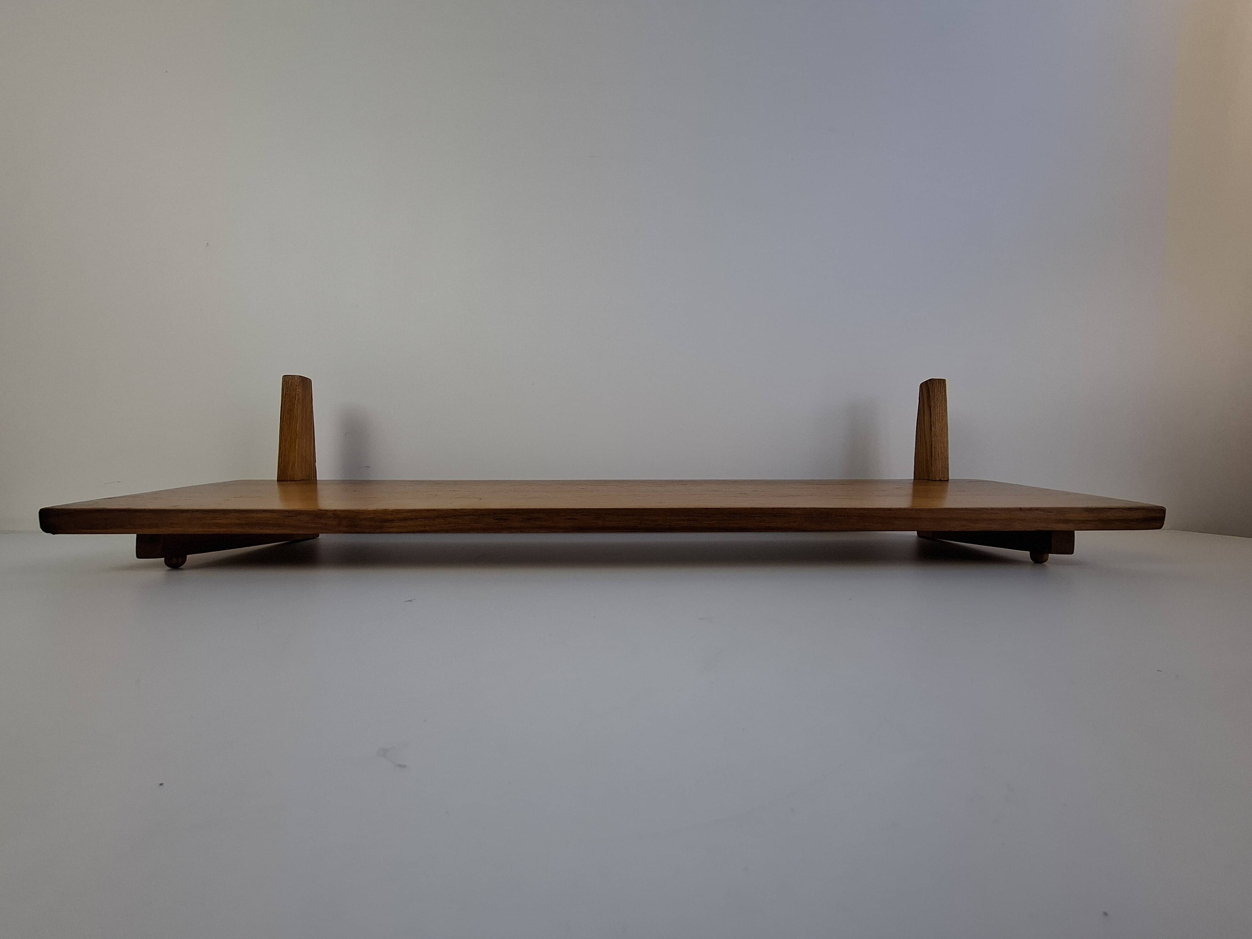 Midcentury Czechoslovak Wooden Wall Shelf, 1960s