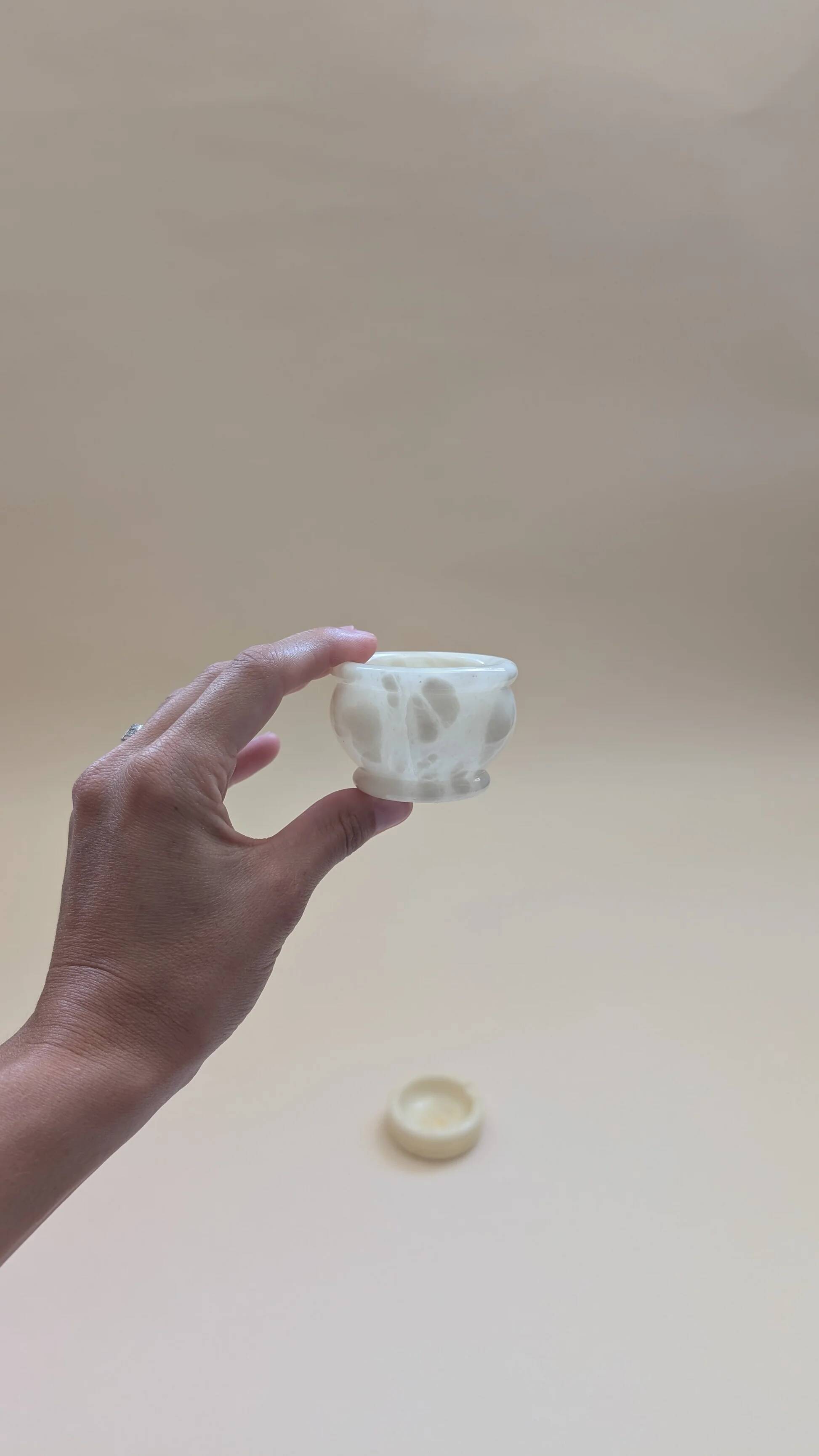 Stone ashtray and bowl