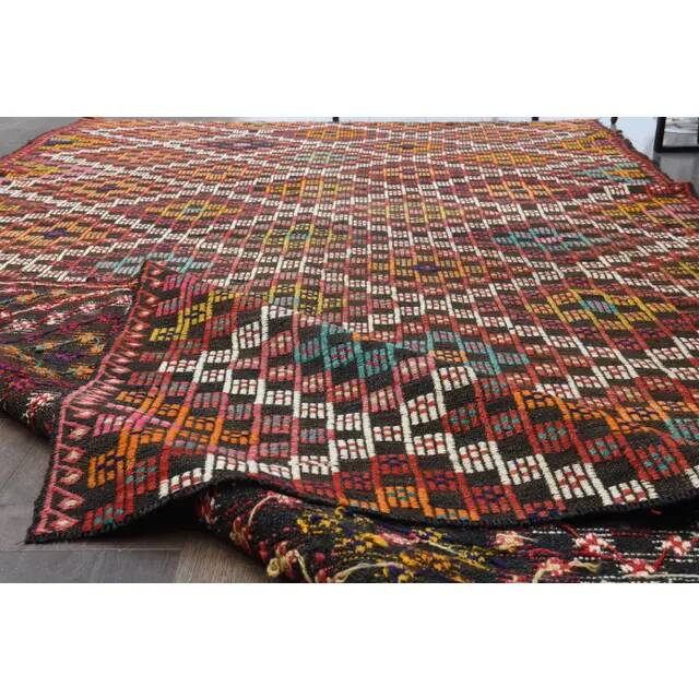 Vintage Turkish Oushak Handmade Wool Cotton Orange Area Rug 172x320