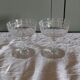 2 Coupes à champagne en cristal de Baccarat beau modèle gravé vers 1900