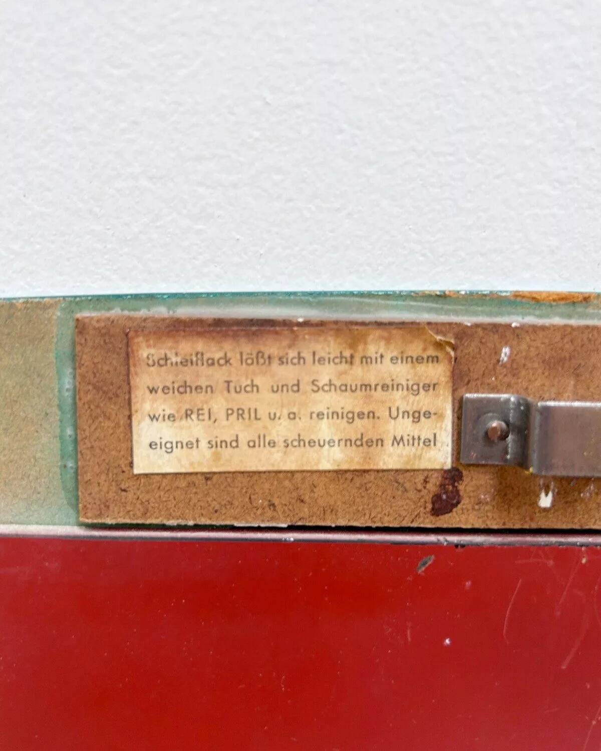 Miroir mural vintage en bois – vert foncé, années 70