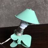 Lampe pince / liseuse champignon vert menthe vintage , 1960
