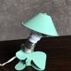 Vintage mint green mushroom clip/reader lamp, 1960s