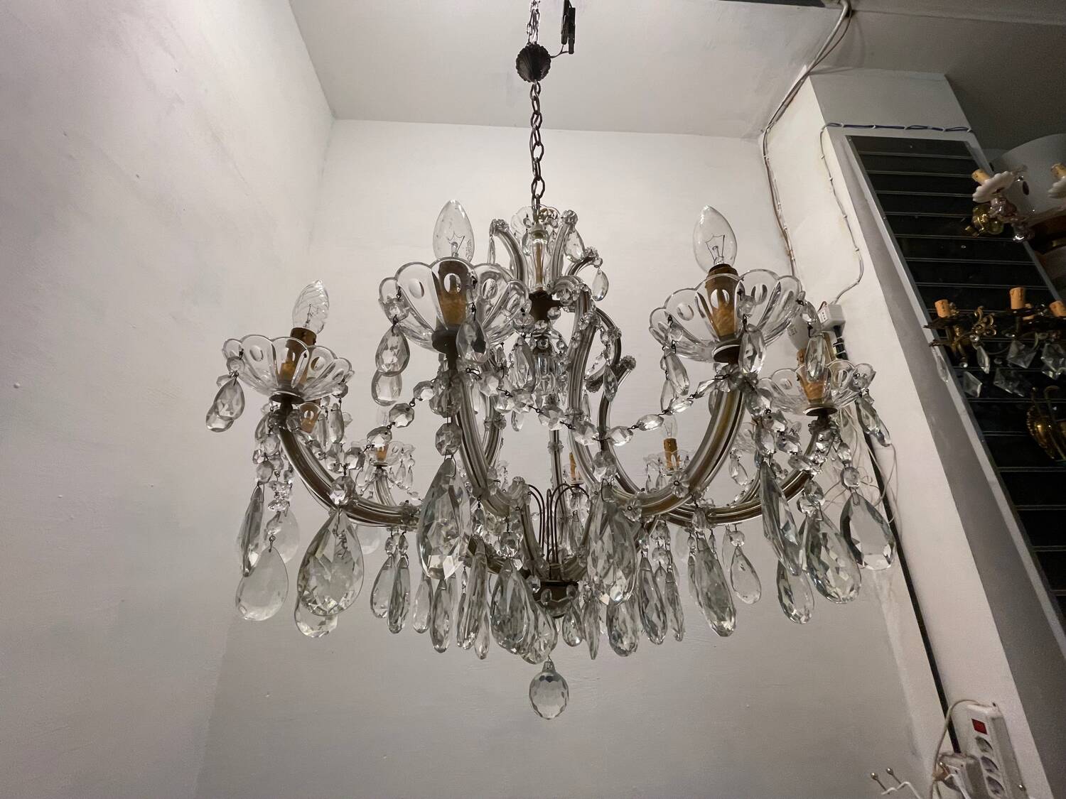 Large Crystal Maria Teresa Chandelier 1950's