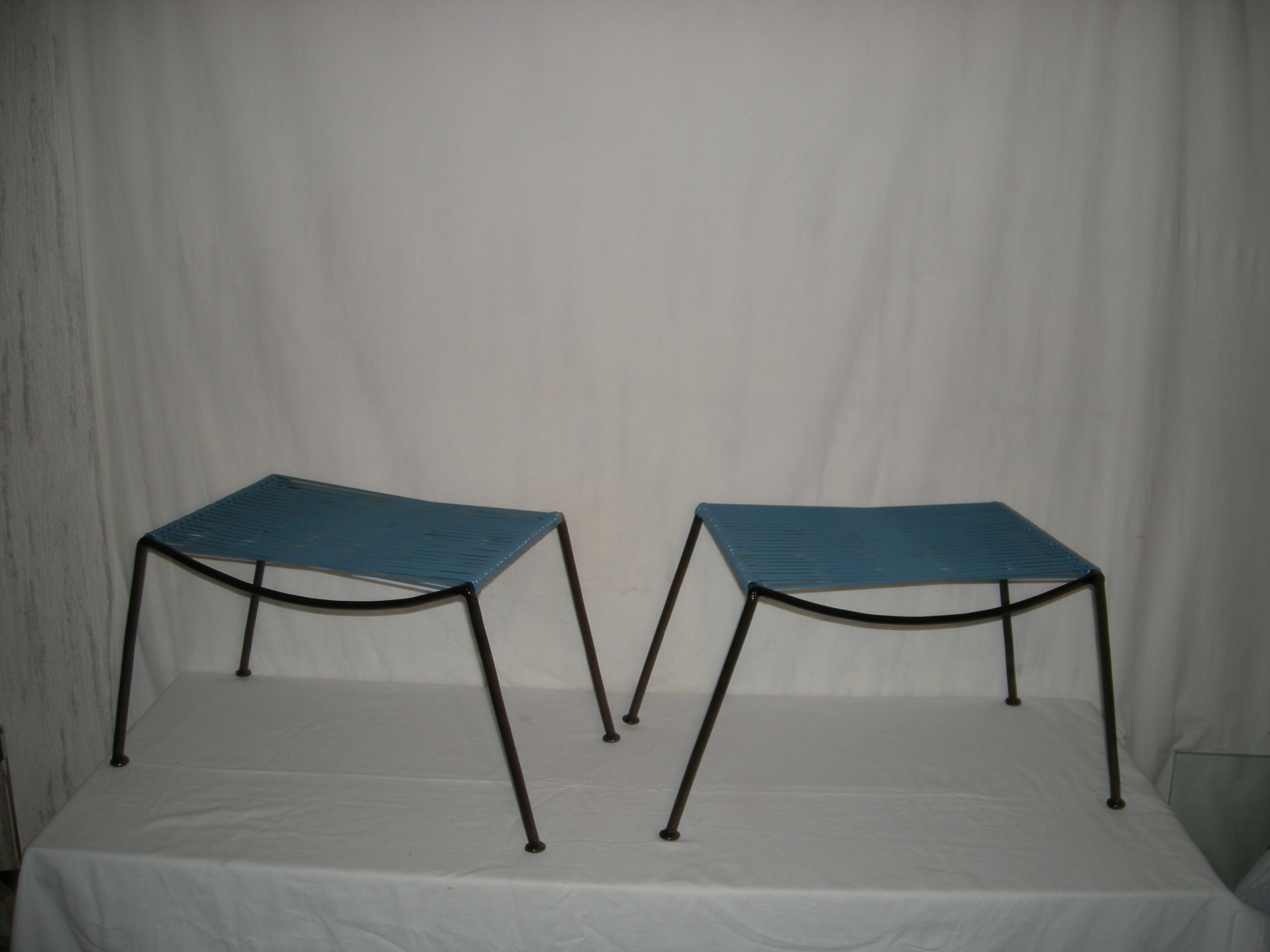 Pair of footrests scoubidou from the 50s
