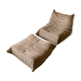 Chair and ottoman Togo by Michel Ducaroy for Ligne Roset